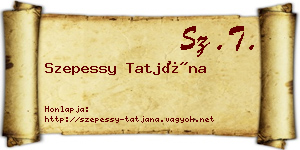 Szepessy Tatjána névjegykártya